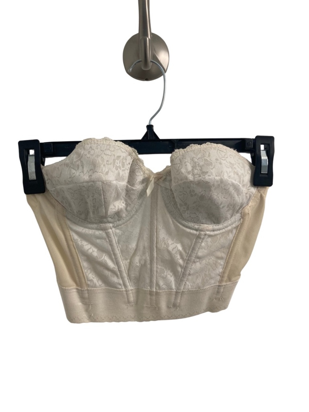 VTG Jezebel Renee of Hollywood Off White Lace Corset Size 34A
